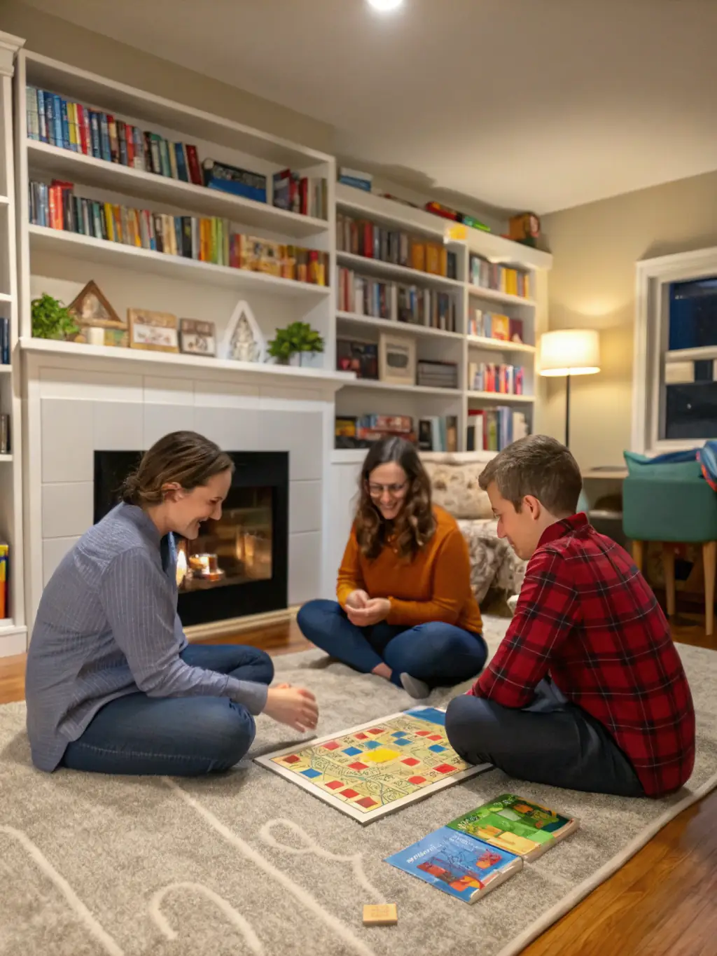 A selection of board games neatly arranged, showcasing the recreational resources available for families and individuals.